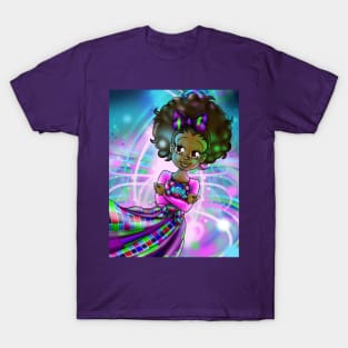 African American Girl and Teddy Bear T-Shirt